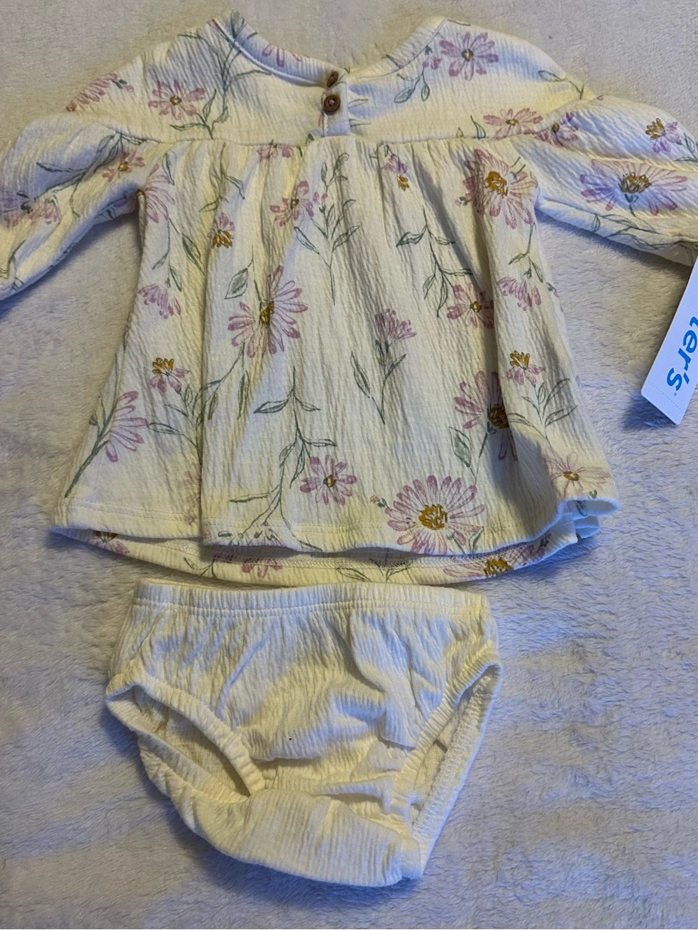 Carter's Gray Text Print Newborn Label